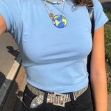 Earth Embroidered Retro Top