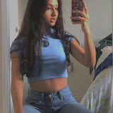 Earth Embroidered Retro Top