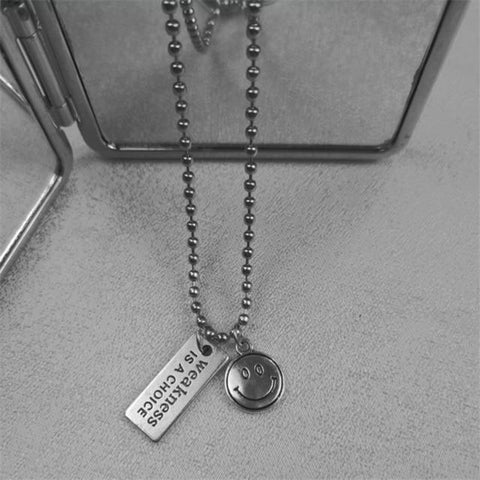 Silver Smiley Necklace