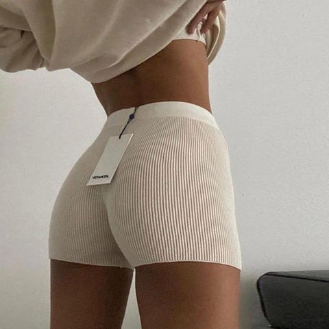 Ribbed Short Shorts