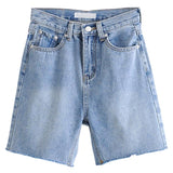 High Waist Slim Denim Shorts
