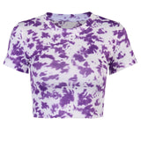 Purple Tie Dye Crop Top