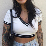 "Private School" Ribbed Crop Top