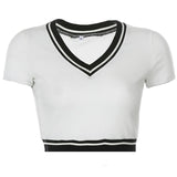 "Private School" Ribbed Crop Top