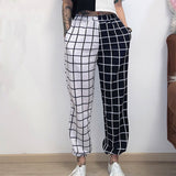 Black White Split Trousers