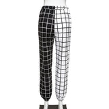 Black White Split Trousers