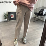 Center Pleated High Waisted Trousers
