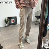 Center Pleated High Waisted Trousers