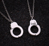 Partners In Crime Handcuff Necklaces (2Pc Set)
