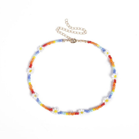 Beaded Flower Necklaces