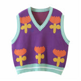 Floral Knit Vest