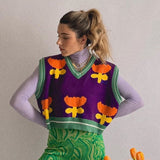 Floral Knit Vest