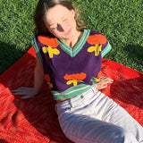 Floral Knit Vest