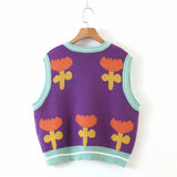 Floral Knit Vest