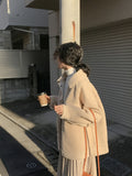 Turndown Collar Wool Button Up Jacket
