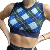 90s Vintage Vest Crop Tops