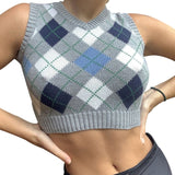 90s Vintage Vest Crop Tops