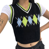 90s Vintage Vest Crop Tops