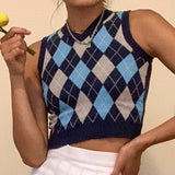 90s Vintage Vest Crop Tops