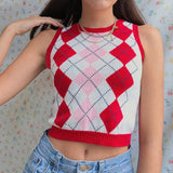 90s Vintage Vest Crop Tops