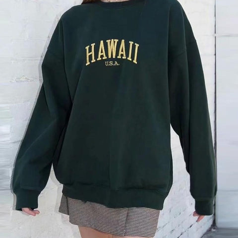 Embroidered Hawaii Sweater