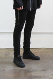 Slim Mid Waist Denim With Long Side Zippers