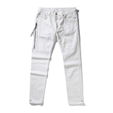 Slim Mid Waist Denim With Long Side Zippers
