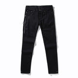 Slim Mid Waist Denim With Long Side Zippers
