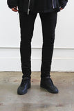 Slim Mid Waist Denim With Long Side Zippers