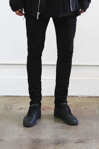 Slim Mid Waist Denim With Long Side Zippers