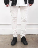 Slim Mid Waist Denim With Long Side Zippers