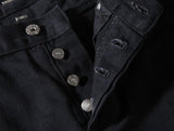 Slim Mid Waist Denim With Long Side Zippers