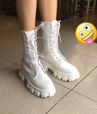Chunky Platform Combat Boots