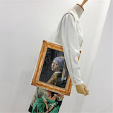 Classical Frame Canvas Bag