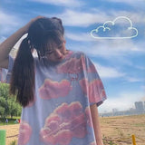 Oversized Neon Clouds Tee