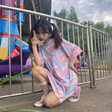 Oversized Neon Clouds Tee