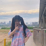 Oversized Neon Clouds Tee