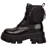 Vegan Leather Boot With Bag