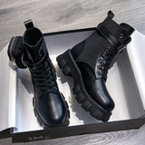 Vegan Leather Boot With Bag