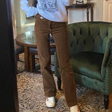 High Waisted Y2K Corduroy Trousers
