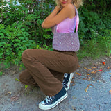 High Waisted Y2K Corduroy Trousers