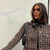 Hounds Tooth Cropped Jacket