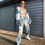 Winter Tie Dye Sherpa Jacket