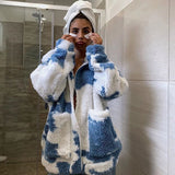 Winter Tie Dye Sherpa Jacket