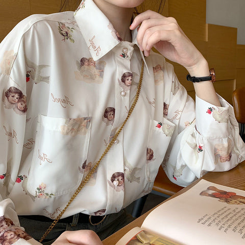Angel Button Up Shirt