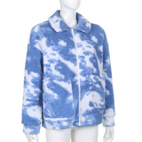 Winter Tie Dye Sherpa Jacket