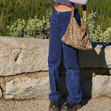 High Waisted Y2K Corduroy Trousers