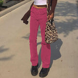 High Waisted Y2K Corduroy Trousers