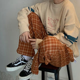 Thick Plaid Trousers