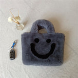 Smiley Face Vegan Fur Bag